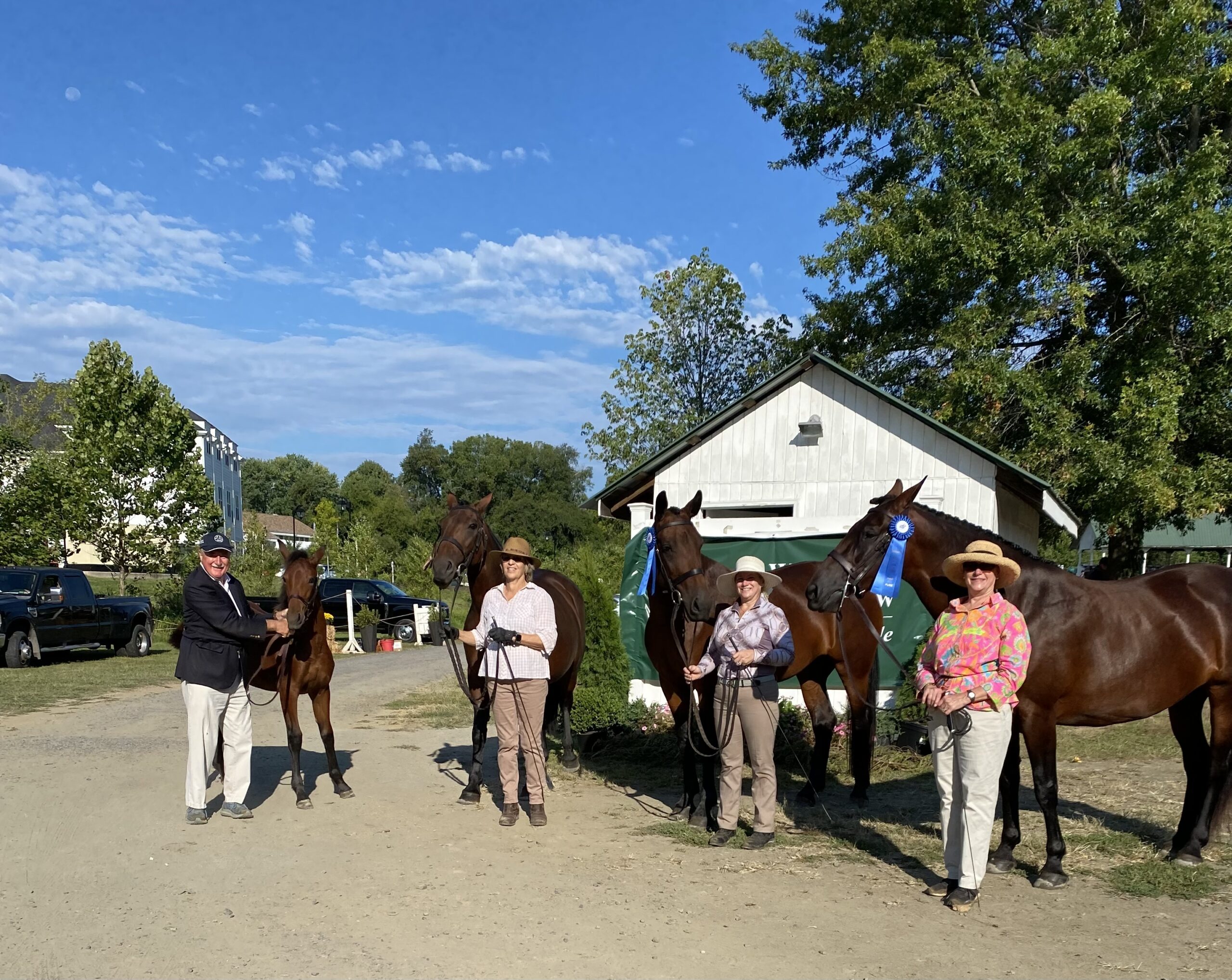 Gaylord Princess Catherine's family all together at Warrenton Show 2022 From Right to left: 
Gaylord Lady Di, Gaylord Karen Ewbank, Gaylord Princess Charlotte and her foal Gaylord Lilibet